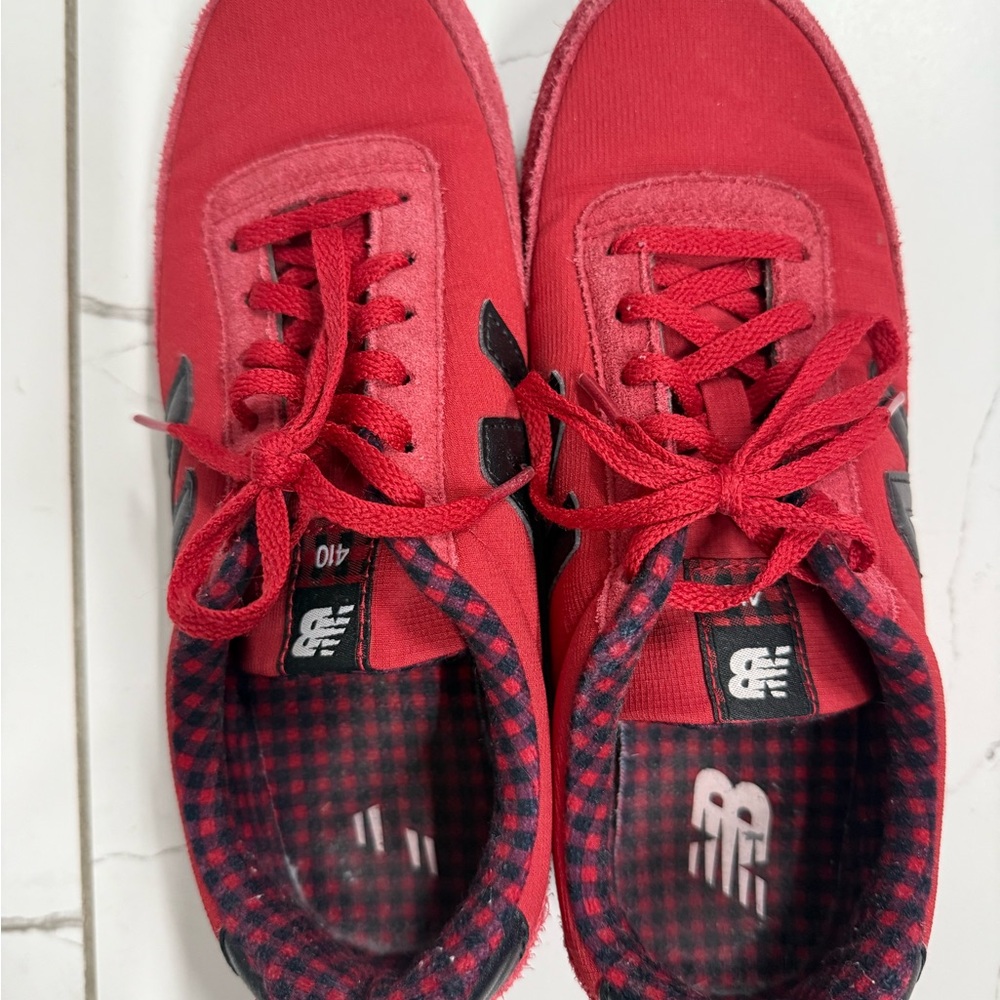 New Balance Red and Black Sneakers